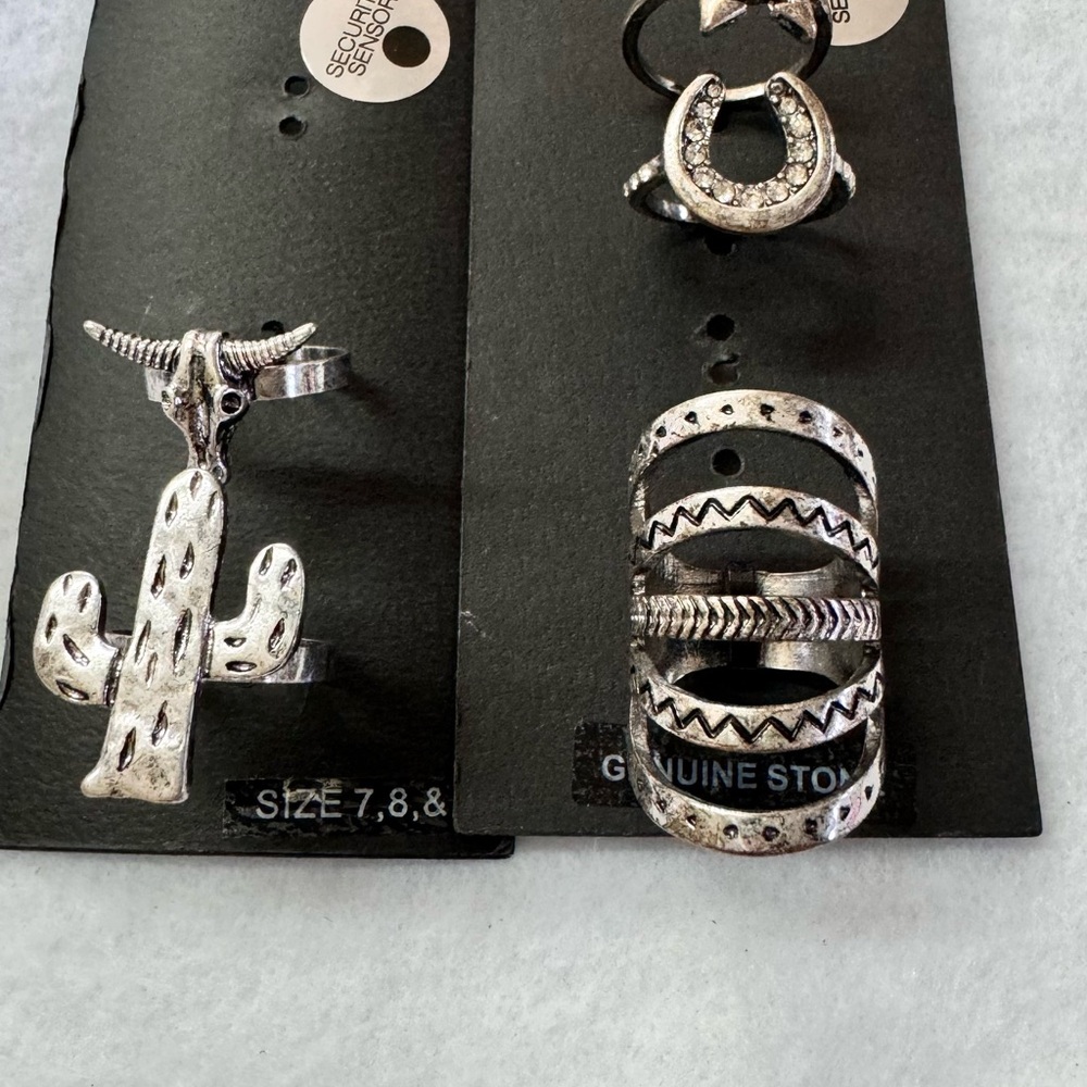 SHYANNE -5 pcs. Silver Tone Rings